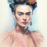 Frida Kahlo, kadın, çiçek, çiçekli kadın, güzel, güzel kadın, resim